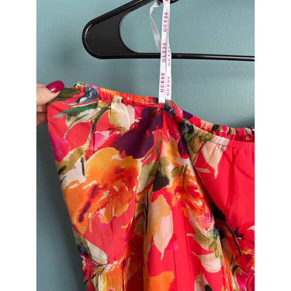 Guess Floral Blouson Off Shoulder Mini Dress - Picture 5 of 7